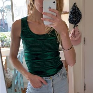 Michael Kors green cashmere top